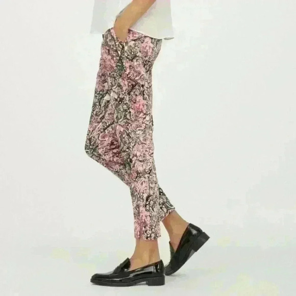 H&M Pastel Floral Cigarette Skinny Ankle Pants - Picture 1 of 10